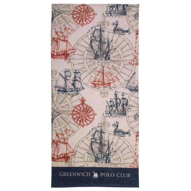 Πετσέτα Θαλάσσης Greenwich Polo Club 3708 90x175 Πετσέτα Θαλάσσης Greenwich Polo Club 3708 90x175