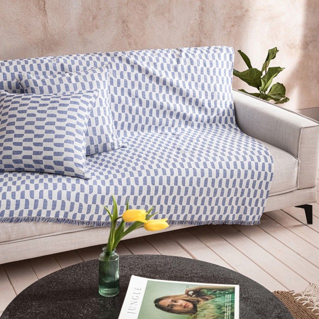 Ριχτάρι Τετραθέσιου Gofis Home Denise Marine Blue 518/09 180x350 Ριχτάρι Τετραθέσιου Gofis Home Denise Marine Blue 518/09 180x350