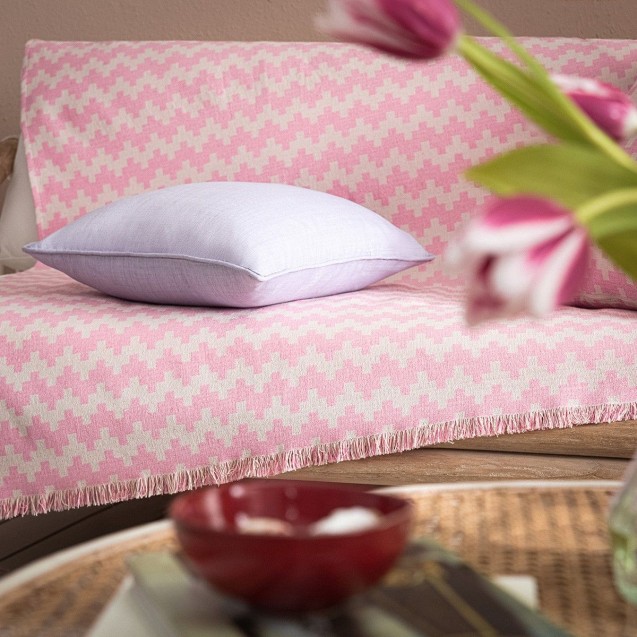 Ριχτάρι Τριθέσιου Gofis Home Summer Waves Gum Pink 466/23 180x310 Ριχτάρι Τριθέσιου Gofis Home Summer Waves Gum Pink 466/23 180x310