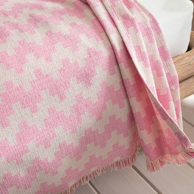 Ριχτάρι Τριθέσιου Gofis Home Summer Waves Gum Pink 466/23 180x310 Ριχτάρι Τριθέσιου Gofis Home Summer Waves Gum Pink 466/23 180x310