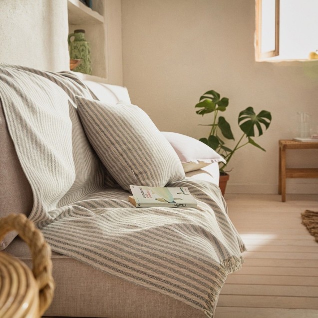 Ριχτάρι Πολυθρόνας Gofis Home Lined Rock Grey 390/15 180x180 Ριχτάρι Πολυθρόνας Gofis Home Lined Rock Grey 390/15 180x180