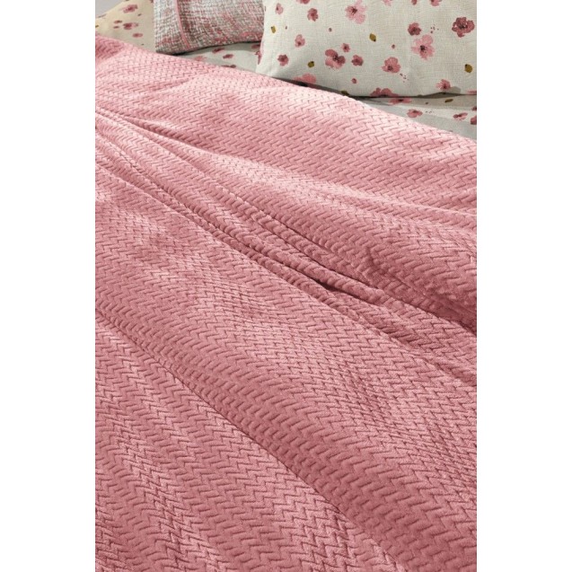 Κουβέρτα Fleece Μονή Guy Laroche Rombus Coral 160x220 Κουβέρτα Fleece Μονή Guy Laroche Rombus Coral 160x220