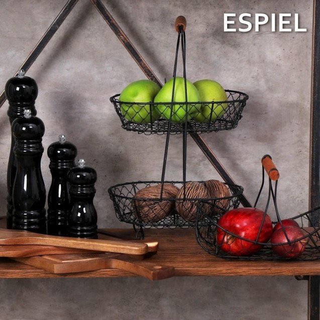 Καλάθι Μεταλλικό Espiel Μαύρο με Λαβή TAK117 23x15x15εκ Καλάθι Μεταλλικό Espiel Μαύρο με Λαβή TAK117 23x15x15εκ