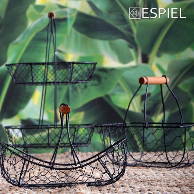 Καλάθι Μεταλλικό Espiel Μαύρο με Λαβή TAK117 23x15x15εκ Καλάθι Μεταλλικό Espiel Μαύρο με Λαβή TAK117 23x15x15εκ