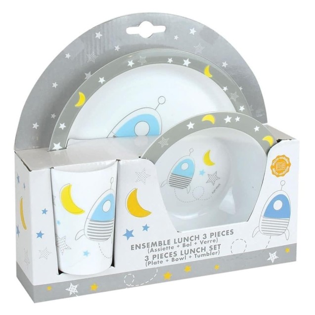 Σετ Σερβίτσιο 3 Τεμαχίων Ango Space Grey/Blue 005668 Σετ Σερβίτσιο 3 Τεμαχίων Ango Space Grey/Blue 005668