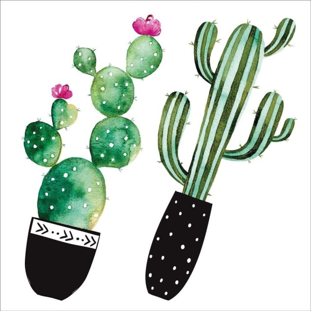 Αυτοκόλλητα Βινυλίου Για Τοίχο Ango Watercolour Cactus 54114 Αυτοκόλλητα Βινυλίου Για Τοίχο Ango Watercolour Cactus 54114