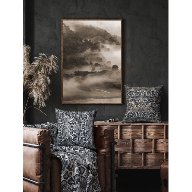 Μαξιλαροθήκη Διακόσμησης MADI Snake Grey 40x40 Μαξιλαροθήκη Διακόσμησης MADI Snake Grey 40x40