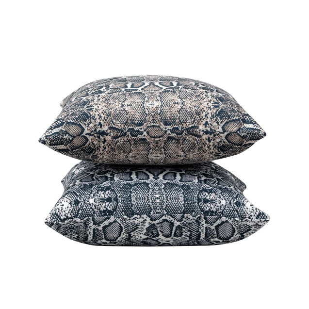 Μαξιλαροθήκη Διακόσμησης MADI Snake Grey 40x40 Μαξιλαροθήκη Διακόσμησης MADI Snake Grey 40x40