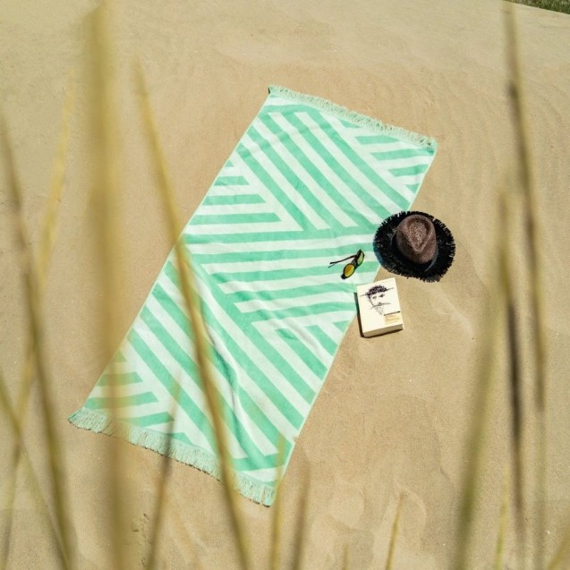 Πετσέτα Θαλάσσης Βελουτέ Gofis Home Summer Breeze Sea Glass 394/38 80x160 Πετσέτα Θαλάσσης Βελουτέ Gofis Home Summer Breeze Sea Glass 394/38 80x160