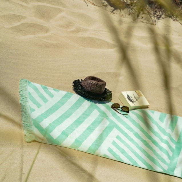 Πετσέτα Θαλάσσης Βελουτέ Gofis Home Summer Breeze Sea Glass 394/38 80x160 Πετσέτα Θαλάσσης Βελουτέ Gofis Home Summer Breeze Sea Glass 394/38 80x160