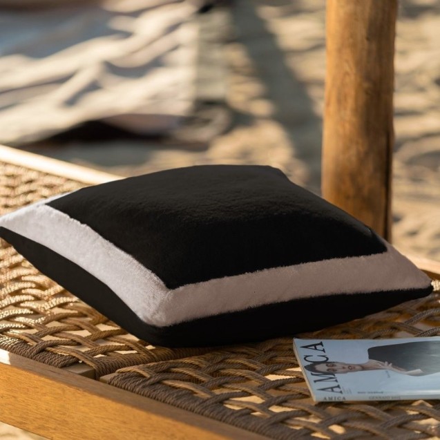 Μαξιλαροθήκη Ξαπλώστρας Gofis Home Coral Sense Black Coal / Sand 519/14 43x43 Μαξιλαροθήκη Ξαπλώστρας Gofis Home Coral Sense Black Coal / Sand 519/14 43x43