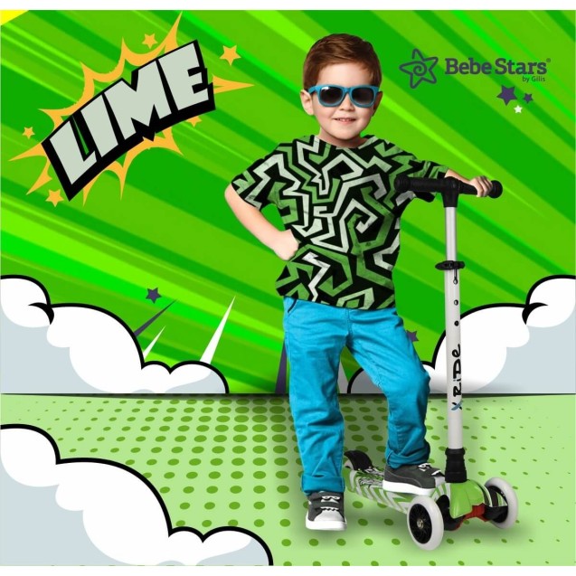 Πατίνι Bebe Stars X-Ride Lime 661-174 Πατίνι Bebe Stars X-Ride Lime 661-174