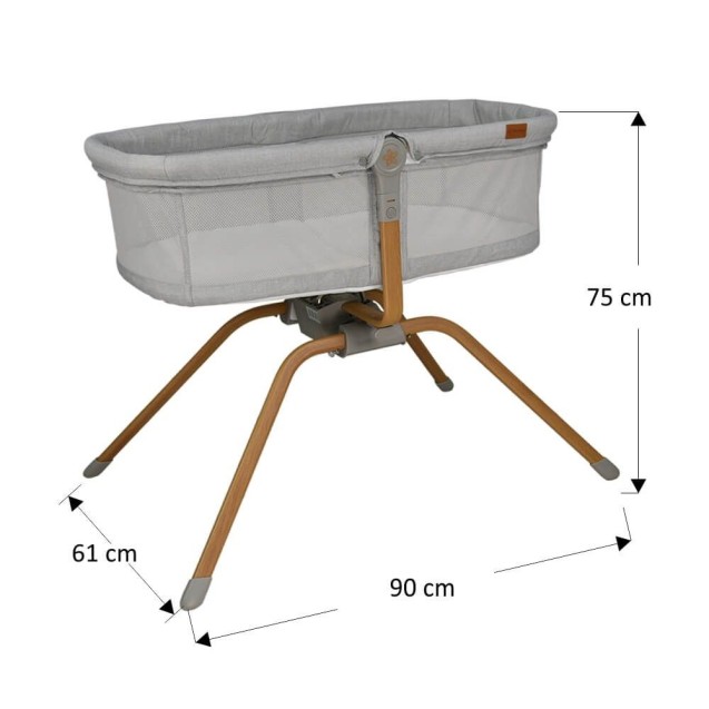 Λίκνο Bebe Stars Chic 2in1 Light Grey 843-182 Λίκνο Bebe Stars Chic 2in1 Light Grey 843-182