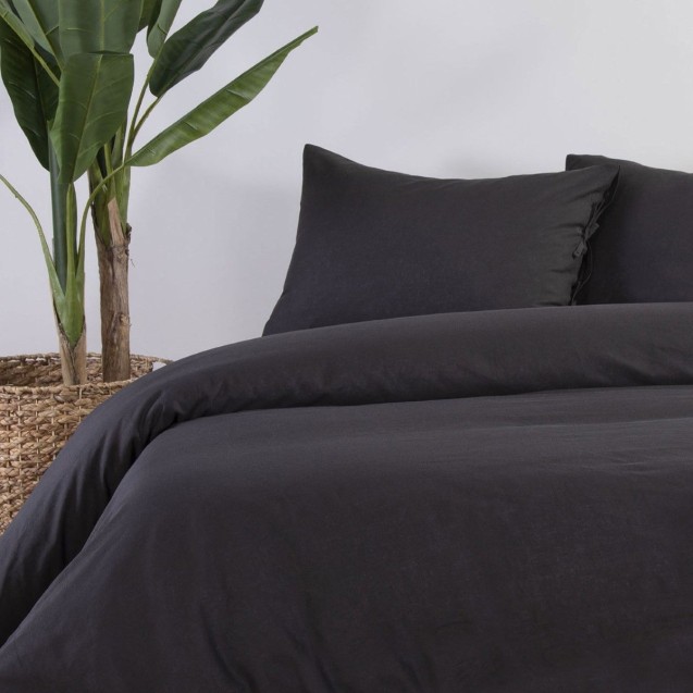 Σεντόνι Μονό Nef-Nef Cotton-Linen Anthracite 170x270 Σεντόνι Μονό Nef-Nef Cotton-Linen Anthracite 170x270