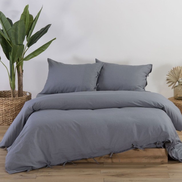 Παπλωματοθήκη Υπέρδιπλη Nef-Nef Cotton-Linen Grey 240x220 Παπλωματοθήκη Υπέρδιπλη Nef-Nef Cotton-Linen Grey 240x220