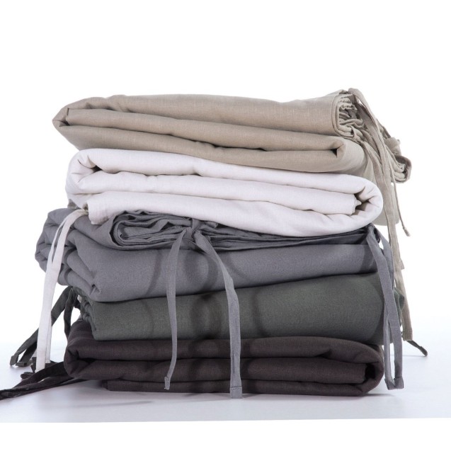 Παπλωματοθήκη King Size Nef-Nef Cotton-Linen Grey 260x240 Παπλωματοθήκη King Size Nef-Nef Cotton-Linen Grey 260x240