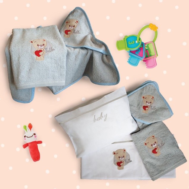 Βρεφική Κάπα Sbaby Hello Silver 75x75 Βρεφική Κάπα Sbaby Hello Silver 75x75
