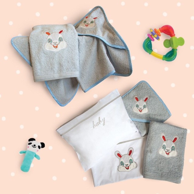 Βρεφική Κάπα Sbaby Bunny Silver 75x75 Βρεφική Κάπα Sbaby Bunny Silver 75x75