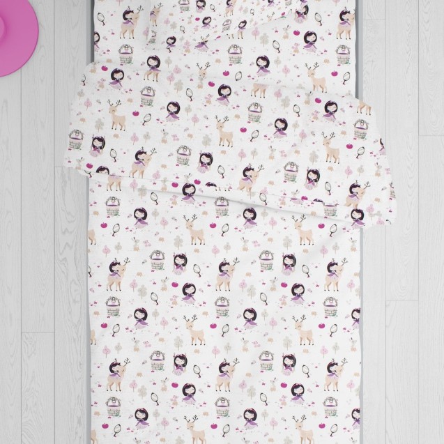 Παιδικό Πάπλωμα Μονό Dimcol Lily & Deer 179 White-Pink 160x240 Παιδικό Πάπλωμα Μονό Dimcol Lily & Deer 179 White-Pink 160x240