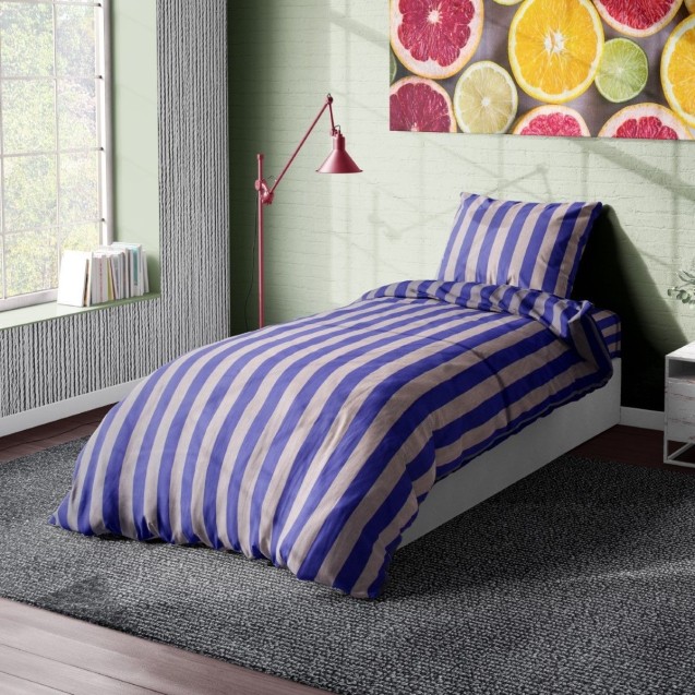 Σετ Σεντόνι Μονό και Μαξιλαροθήκη Dimcol Stripes 157 Purple-Grey 160x240 Σετ Σεντόνι Μονό και Μαξιλαροθήκη Dimcol Stripes 157 Purple-Grey 160x240