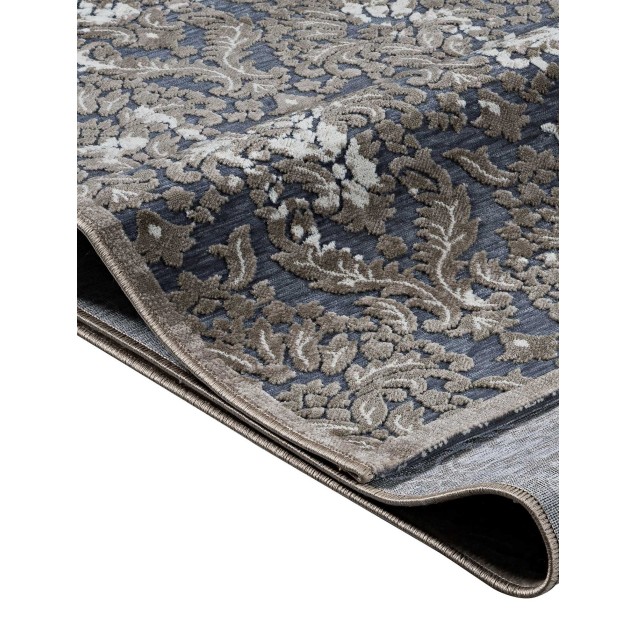 Χαλί Στρόγγυλο Madi Branches Grey Δ140 Χαλί Στρόγγυλο Madi Branches Grey Δ140