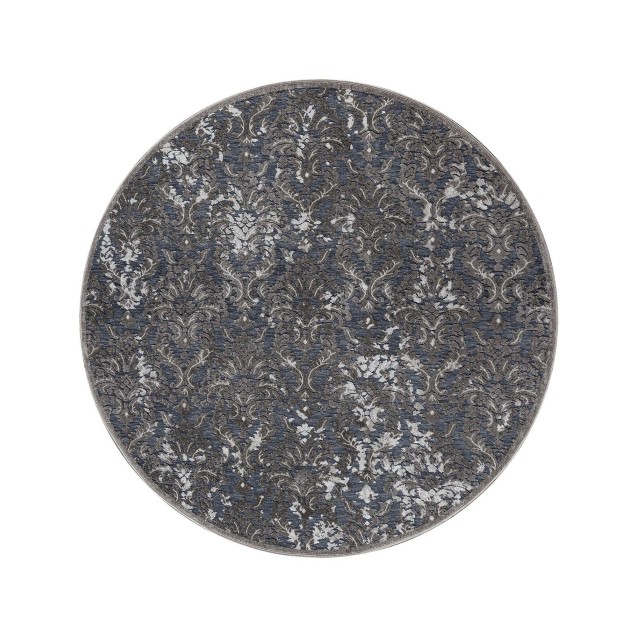 Χαλί Στρόγγυλο Madi Branches Grey Δ140 Χαλί Στρόγγυλο Madi Branches Grey Δ140