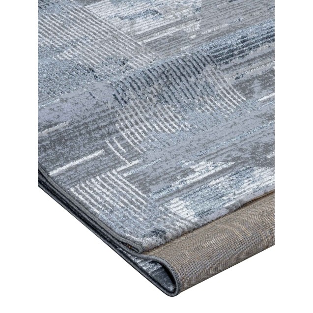 Χαλί Στρόγγυλο Madi Feathers Grey Δ165 Χαλί Στρόγγυλο Madi Feathers Grey Δ165