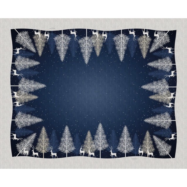 Τραπεζομάντηλο Saint Clair Christmas 2043 Blue 145x145 Τραπεζομάντηλο Saint Clair Christmas 2043 Blue 145x145
