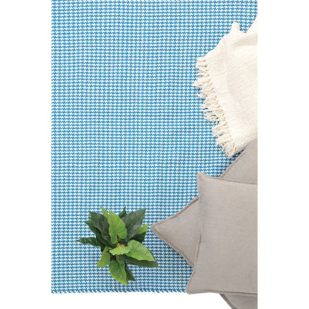 Χαλί Royal Carpet Urban Cotton Kilim Houndstooth Caribbean Sea 130x190 Χαλί Royal Carpet Urban Cotton Kilim Houndstooth Caribbean Sea 130x190