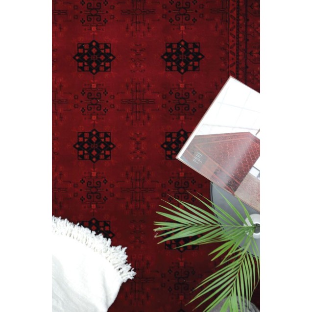 Χαλί Στρόγγυλο Royal Carpet Afgan 8127A D.RED 160x160 Χαλί Στρόγγυλο Royal Carpet Afgan 8127A D.RED 160x160