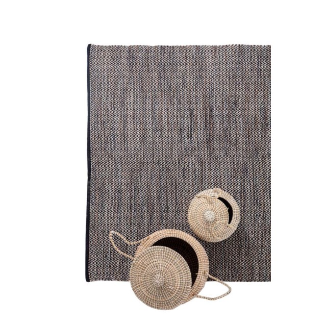 Χαλί Royal Carpet Urban Cotton Kilim Venza Black 160x230 Χαλί Royal Carpet Urban Cotton Kilim Venza Black 160x230