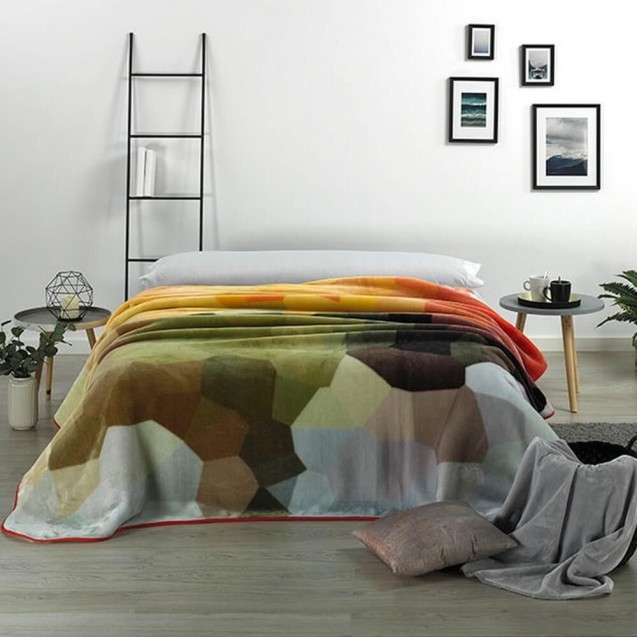 Κουβέρτα Βελουτέ Μονή Morven Harmony J34 Κίτρινο-Μέντα 170x240 Κουβέρτα Βελουτέ Μονή Morven Harmony J34 Κίτρινο-Μέντα 170x240