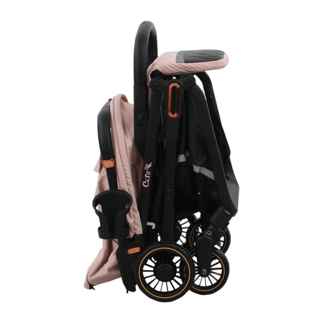 Καρότσι Bebe Stars City Automatic Powder Pink 193-185 Καρότσι Bebe Stars City Automatic Powder Pink 193-185