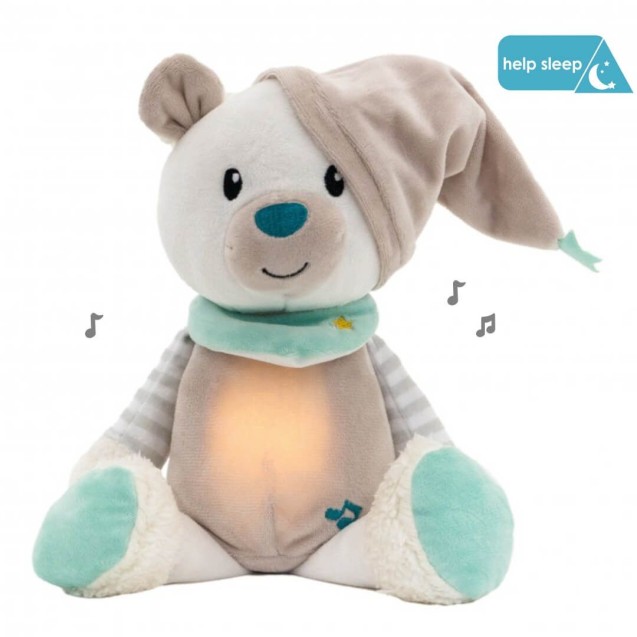 Φωτεινός Αγκαλίτσας με Ήχους Bebe Stars Bear 856-182 Φωτεινός Αγκαλίτσας με Ήχους Bebe Stars Bear 856-182