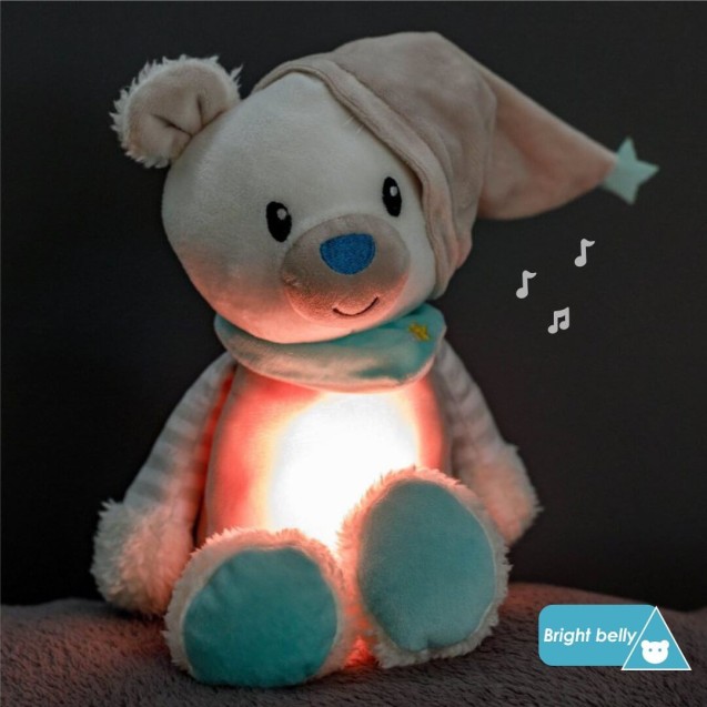 Φωτεινός Αγκαλίτσας με Ήχους Bebe Stars Bear 856-182 Φωτεινός Αγκαλίτσας με Ήχους Bebe Stars Bear 856-182