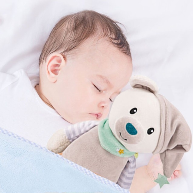 Φωτεινός Αγκαλίτσας με Ήχους Bebe Stars Bear 856-182 Φωτεινός Αγκαλίτσας με Ήχους Bebe Stars Bear 856-182