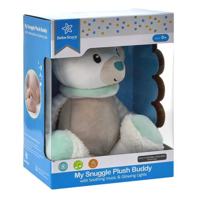 Φωτεινός Αγκαλίτσας με Ήχους Bebe Stars Bear 856-182 Φωτεινός Αγκαλίτσας με Ήχους Bebe Stars Bear 856-182