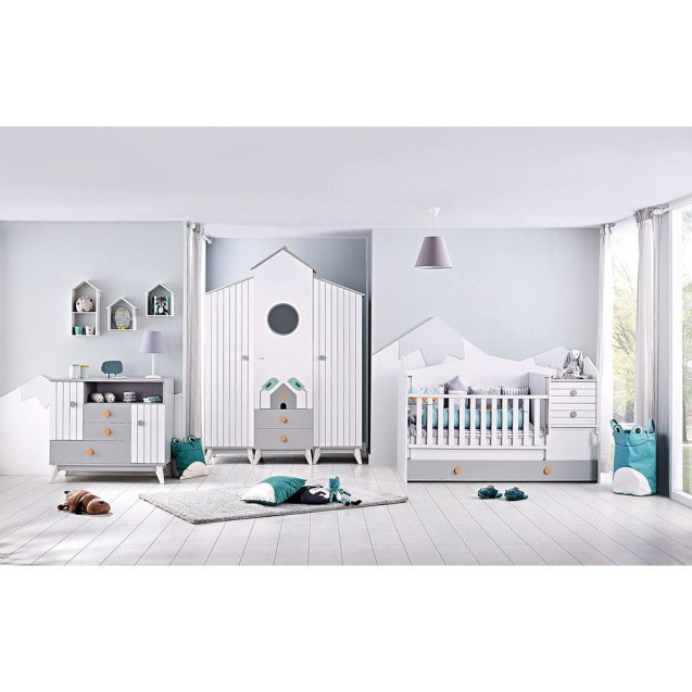 Παιδική Συρταριέρα Bebe Stars Bird House 418-15 Παιδική Συρταριέρα Bebe Stars Bird House 418-15