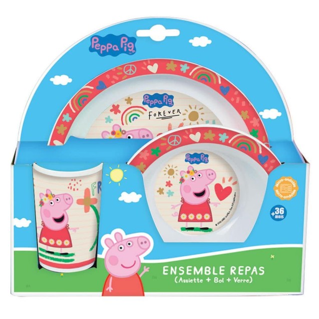 Σετ Σερβίτσιο Φαγητού 3 Τεμαχίων Ango Peppa Pig 006105 Σετ Σερβίτσιο Φαγητού 3 Τεμαχίων Ango Peppa Pig 006105