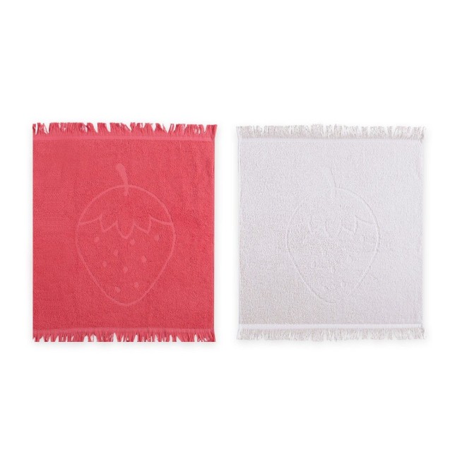 Ποτηρόπανο Nef-Nef Strawbery Taste White 50x50 Ποτηρόπανο Nef-Nef Strawbery Taste White 50x50