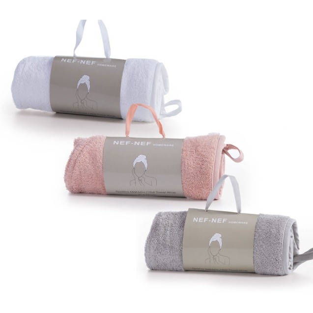 Πετσέτα Μαλλιών Nef-Nef Sandy Grey 61x24 Πετσέτα Μαλλιών Nef-Nef Sandy Grey 61x24