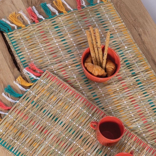 Runner Nef-Nef Straw Natural/Multi 45x150 Runner Nef-Nef Straw Natural/Multi 45x150