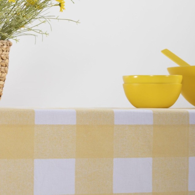 Τραπεζομάντηλο Αλέκιαστο Nef-Nef Henry Yellow 140x140 Τραπεζομάντηλο Αλέκιαστο Nef-Nef Henry Yellow 140x140