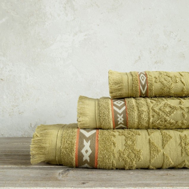 Πετσέτα Μπάνιου Nima Marise Beige Gold 70x140 Πετσέτα Μπάνιου Nima Marise Beige Gold 70x140