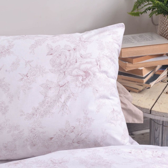 Σετ Σεντόνια Υπέρδιπλα 4 Τεμαχίων Rythmos Lucette Ροζ 230x260 Σετ Σεντόνια Υπέρδιπλα 4 Τεμαχίων Rythmos Lucette Ροζ 230x260