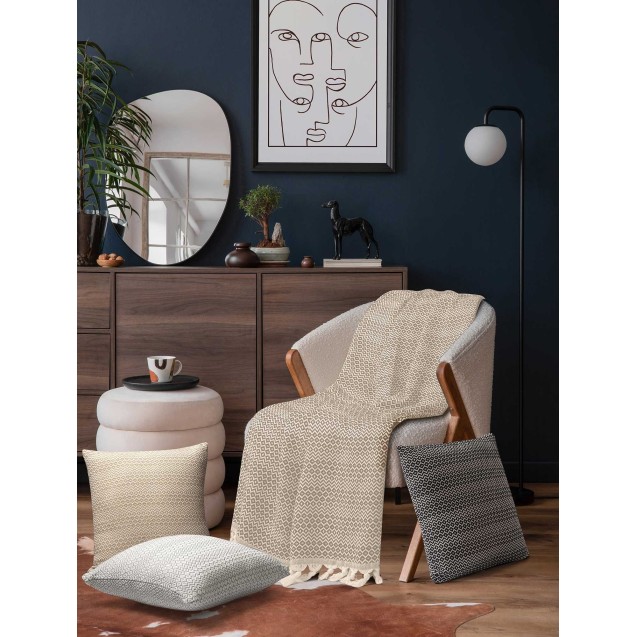 Μαξιλαροθήκη Διακόσμησης Madi Herhaling Beige 45x45 Μαξιλαροθήκη Διακόσμησης Madi Herhaling Beige 45x45