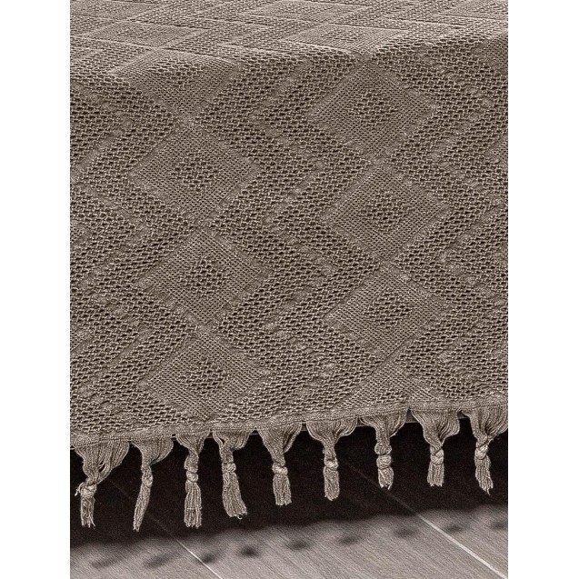 Κουβέρτα Πικέ Υπέρδιπλη Madi Tifoon Brown 220x240 Κουβέρτα Πικέ Υπέρδιπλη Madi Tifoon Brown 220x240