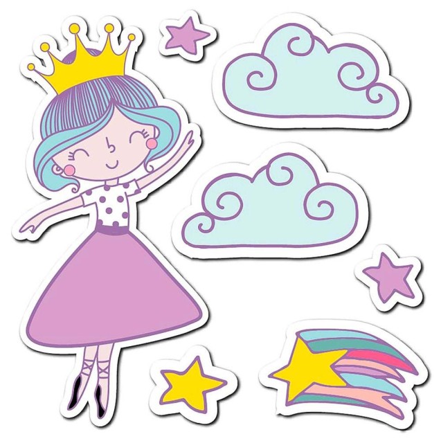 Αυτοκόλλητα Τοίχου Βινυλίου Ango Unicorns Princess 11113 Αυτοκόλλητα Τοίχου Βινυλίου Ango Unicorns Princess 11113