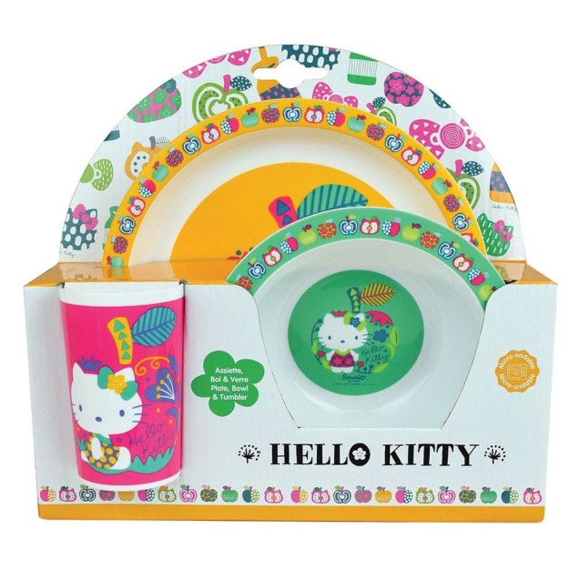 Παιδικό Σετ Φαγητού 3 Τεμαχίων Ango Hello Kitty 005988 Παιδικό Σετ Φαγητού 3 Τεμαχίων Ango Hello Kitty 005988