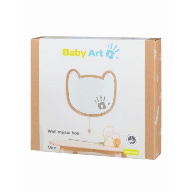 Μουσικό Κουτί Τοίχου Αποτύπωμα Baby Art Wooden BR75945 Μουσικό Κουτί Τοίχου Αποτύπωμα Baby Art Wooden BR75945